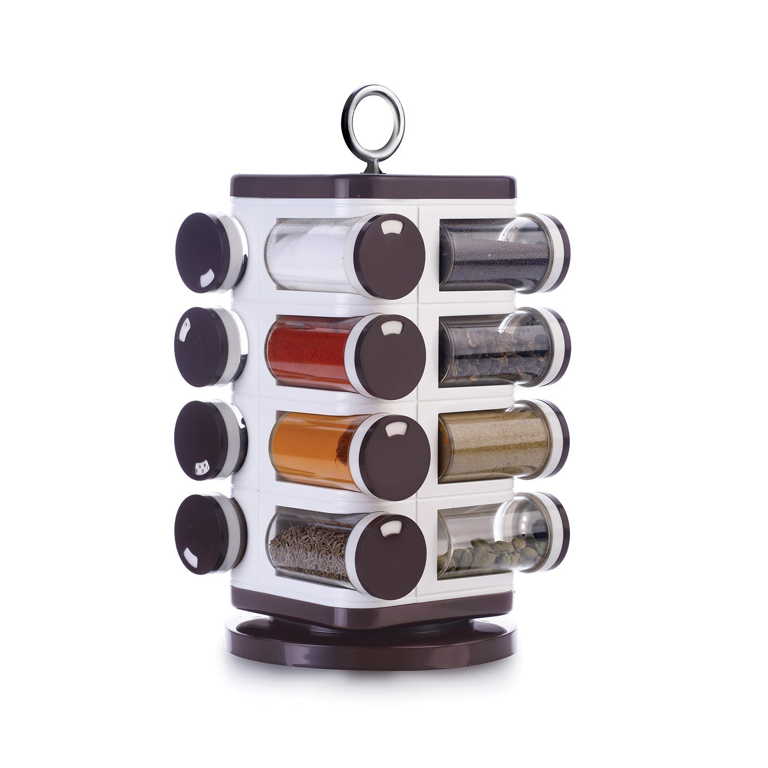 8119 Ganesh Multipurpose Revolving Spice Rack With 16 Pcs Dispenser each 100 ml Plastic Spice ABS Material 1 Piece Spice Set 1 Piece Spice Set (Plastic) DeoDap 8119 Ganesh Multipurpose Revolving Spice Rack With 16 Pcs Dispenser each 100 ml Plastic Spice ABS Material 1 Piece Spice Set 1 Piece Spice Set (Plastic) DeoDap
